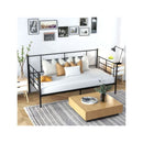 2 In 1 Sofa Bed With Arms And Metal Slat Support