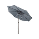 Solar Powered Led Lighted Patio Umbrella With Tilt And Crank