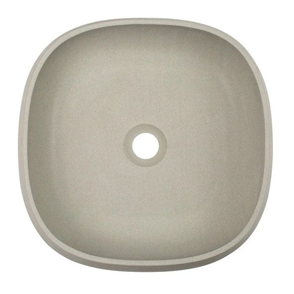 Solid Limestone Square Basin Matte Stone Finish Above Counter Top 440mm