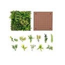 2 Pack Square Framed Artificial Foliage Wall Art For Balcony Home