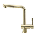 Sigge Stainless Steel Kitchen Mixer Tap With Pull Out Brushed Brass