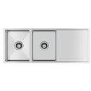 Stainless Steel Kitchen Sink 1160mm Double Bowl Drainer Top Under Mount