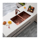 Stainless Steel Kitchen Sink 820Mm Double Rose Gold