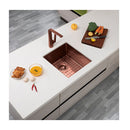 Stainless Steel Kitchen Sink 390mm Single Rose Gold