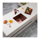Stainless Steel Kitchen Sink 500Mm Single Bowl Rose Gold