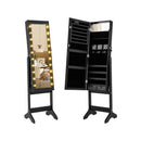 Standing Jewelry Armoire Organizer With Full Length Mirror
