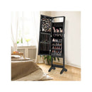 Standing Jewelry Armoire Organizer With Full Length Mirror