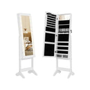 Standing Jewelry Armoire Organizer With Full Length Mirror