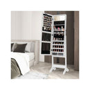 Standing Jewelry Armoire Organizer With Full Length Mirror