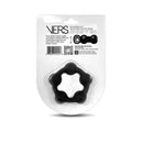 Vers Liquid Silicone Steel Motion Black Cock Ring With Motion Balls