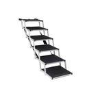 6 Steps Dog Ramp Adjustable Height Black