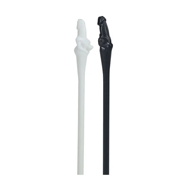 S Line The Dickheads Couples Straws Black White Novelty Straws 8 Pack