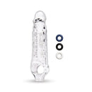 Size Up 1 Inch See Thru Stretch Penis Extender Clear Penis Sleeve