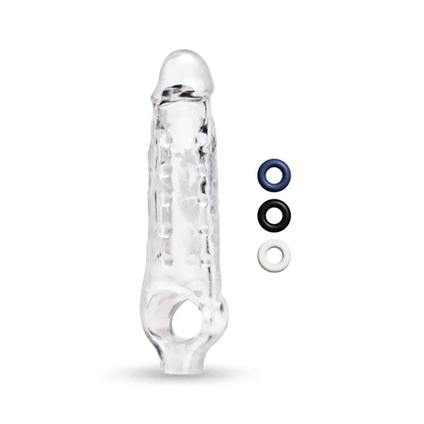Size Up 1 Inch See Thru Stretch Penis Extender Clear Penis Sleeve