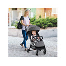 Portable Infant Stroller With Adjustable Backrest Dark Grey