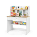 Kids Wooden Study Desk With Hutch And Drawer