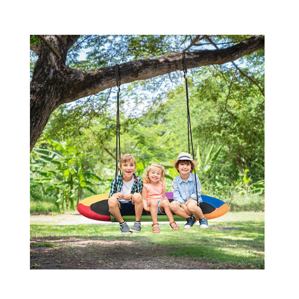 Flying Oval Tree Swing Set With Adjustable Ropes For Outdoor