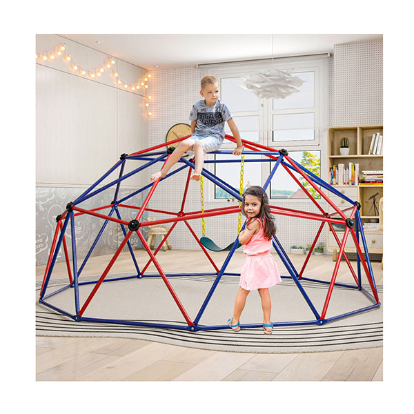 3M Kids Climbing Dome With Swing Outdoor Jungle Gym Climber