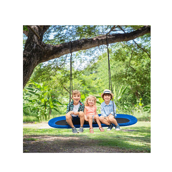 Flying Oval Tree Swing Set With Adjustable Ropes For Outdoor
