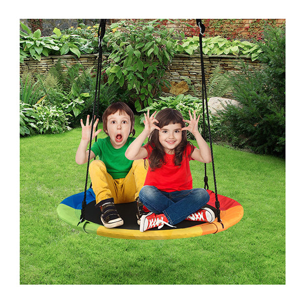 Adjustable Flying Saucer Tree Swing With Multiple Functions For Kids