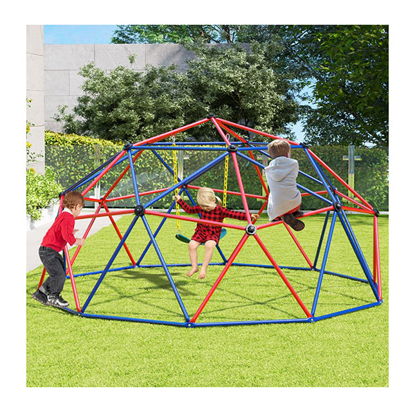 3M Kids Climbing Dome With Swing Outdoor Jungle Gym Climber