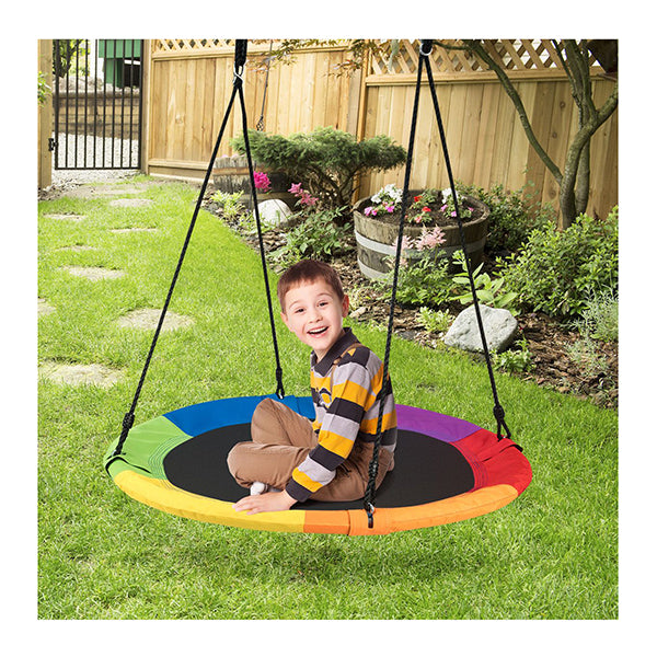 Adjustable Flying Saucer Tree Swing With Multiple Functions For Kids