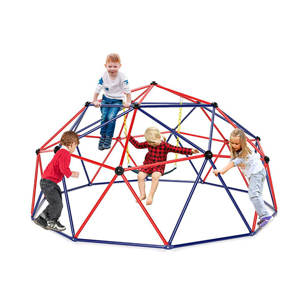 3M Kids Climbing Dome With Swing Outdoor Jungle Gym Climber