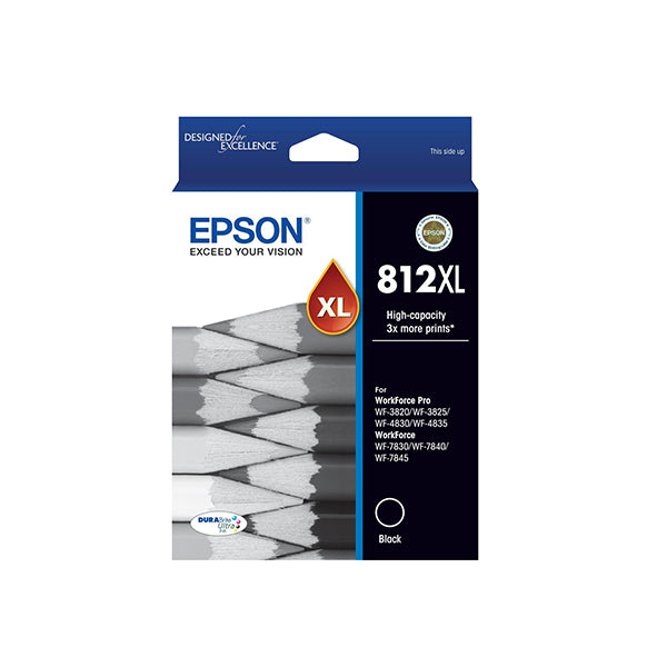 812Xl High Capacity Capacity Durabrite Ultra Black Ink Cartridge