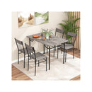 5 Piece Dining Table Set For 4 With Table And Chairs And Metal Frame