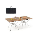 2 Pack Folding Camping Table Extendable Lightweight Picnic Table