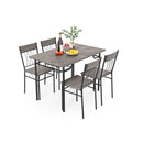 5 Piece Dining Table Set For 4 With Table And Chairs And Metal Frame