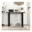 110Cm Faux Marble Console Table With Sturdy Metal Legs