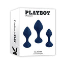 Playboy Pleasure Tail Trainer Black Butt Plugs Set Of 3 Sizes