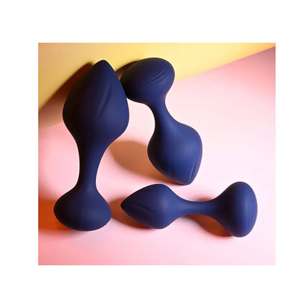 Playboy Pleasure Tail Trainer Black Butt Plugs Set Of 3 Sizes