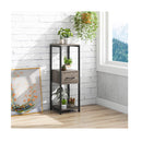 2 Pack 3 Tier Tall Metal Plant Stand With Drawer Grey