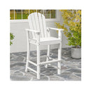 Outdoor Hdpe Tall Bar Adirondack Patio Chair 30 Inches Seat Height