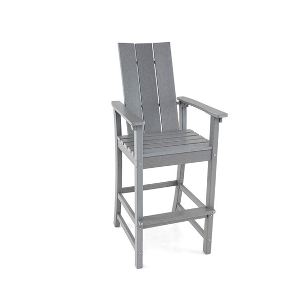 Outdoor Tall Adirondack Chair Bar Stool With Backrest And Footrest
