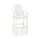 Outdoor Hdpe Tall Bar Adirondack Patio Chair 30 Inches Seat Height