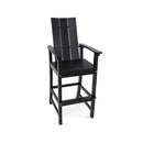 Outdoor Tall Adirondack Chair Bar Stool With Backrest And Footrest