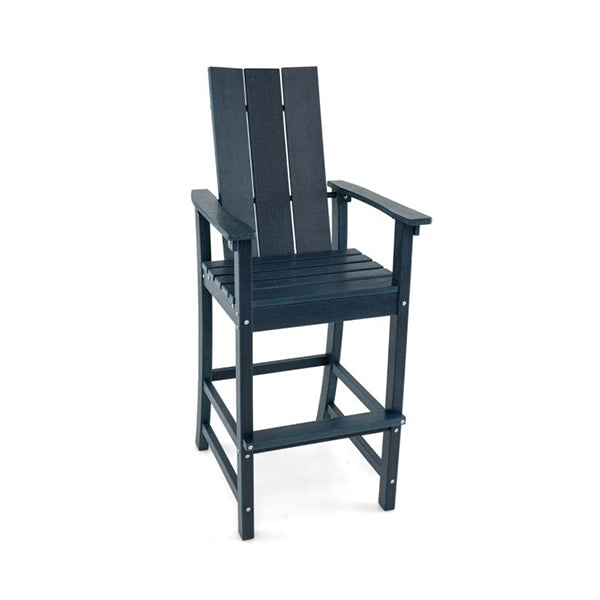 Outdoor Tall Adirondack Chair Bar Stool With Backrest And Footrest