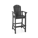 Outdoor Hdpe Tall Bar Adirondack Patio Chair 30 Inches Seat Height