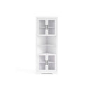 Tall Space Saving Triangular Bathroom Corner Cabinet With Glass Doors