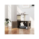 Tall Wooden Cat Tower With Scratching Post And Mat Dangling Ball