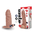 Size Up Vibrating 1 Inch Penis Extender Ball Tan Vibrating Sleeve