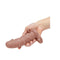 Size Up Vibrating 1 Inch Penis Extender Ball Tan Vibrating Sleeve