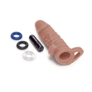 Size Up Vibrating 1 Inch Penis Extender Ball Tan Vibrating Sleeve