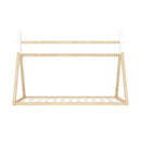 Kids Bed Frame Wooden Timber Teepee House Frame Beds