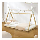 Kids Bed Frame Wooden Timber Teepee House Frame Beds
