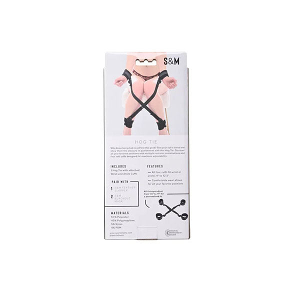 Sex And Mischief Hog Tie Black Restraint