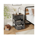 3 Tier Fabric Dresser With 3 Drawers Grey